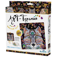 Алмазная мозаика Origami Арт-Терапия Ночной Волк 20х20 см 03214