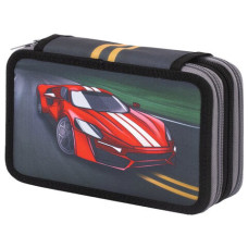 Пенал BRAUBERG, 3 отделения, полиэстер, 21х14 см, Speed power, 270324 (1)