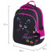 Ранец Brauberg Quadro, 3 отделения, с брелоком, Black cat, 37х28х18 см, 271358