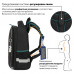 Ранец Brauberg Premium, 2 отделения,  Space mission, LED лампочки 38х29х16 см, 270599