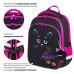 Ранец Brauberg Quadro, 3 отделения, с брелоком, Black cat, 37х28х18 см, 271358
