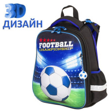 Ранец для мальчиков Brauberg Premium Football Сhampion 3D панель, с брелоком 17 л 229911