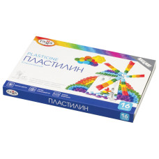 Пластилин классический Гамма Классический 16 цветов 320 г со стеком 281034