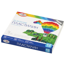 Пластилин классический Гамма Классический 12 цветов 240 г со стеком 281033/104927 (10)