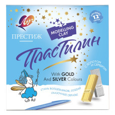 Пластилин классический Луч Престиж 12 цветов 230 г со стеком 18С1225-08