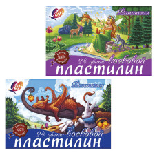 Пластилин восковой Луч Фантазия 24 цвета 360 г со стеком 25С1525-08