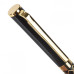 Ручка подарочная шариковая Galant Klondike корпус черный с золотистым синяя 141357 (1)