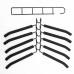 Вешалка-плечики трансформер, 5 плечиков, металл с покрытием, черные, BRABIX ULTRA, 607474 (1)