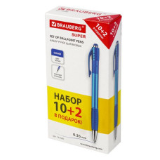 Ручки шариковые Brauberg Super 0,35 мм синие 12 шт 143380 (3)