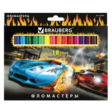 Фломастеры Brauberg InstaRacing 18 цветов 150549 цена за 6 шт