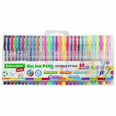 Ручки гелевые 30 ЦВЕТОВ 0,5 мм BRAUBERG KIDS 143819 (1)