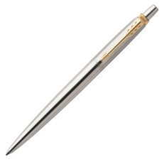 Ручка гелевая Parker Jotter Stainless Steel GT с позолотой 2020647/142843 (1)