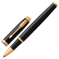 Ручка роллер Parker IM Core Black Lacquer GT с позолотой 1931659/142532 (1)