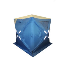 Зимняя палатка куб WOODLAND ICE FISH 2, 160х160х180 см (синий)