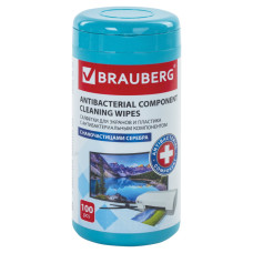 Салфетки для экранов и пластика Brauberg XXL 100 шт в тубе 513476 (4)