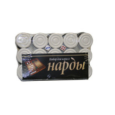 Набор для игры в нарды (30 пл. фишек + 2 кубика)