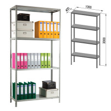 Стеллаж металлический Практик MS KD (MS 200/100х40/4) (1)
