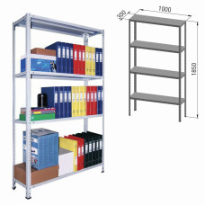 Стеллаж металлический Практик MS (MS 185/100х30/4) (1)