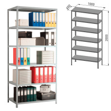 Стеллаж металлический Практик MS (MS 200/100х40/6) (1)