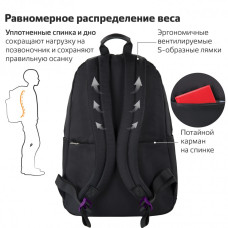 Рюкзак Brauberg Fashion City Romantic черный 44х31х16 см 270808 (1)