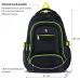 Рюкзак Brauberg 3 отделения черный салатовые детали 46х31х18 см 270761 (1)
