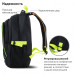 Рюкзак Brauberg 3 отделения черный салатовые детали 46х31х18 см 270761 (1)
