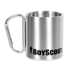 Термокружка BoyScout 200 мл, складная ручка-карабин, нержавеющая сталь 61112