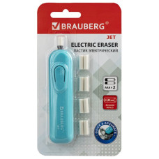 Ластик электрический Brauberg Jet голубой 229612 (2)