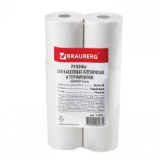 Чековая лента ТЕРМОБУМАГА 80 мм 61 мм 54 м 18 мм к-т 6 шт BRAUBERG 110881 (1)