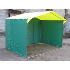 Палатка торговая Митек Домик 3,0х2,0 (труба D - 25 мм) (2 места) (Желтый/Зеленый)
