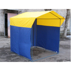 Палатка торговая Митек Домик 2,5х1,9 (разборная) (2 места) (Синий/Белый)