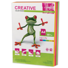 Бумага цветная Creative Color А4 80 г/м2 250 листов 5 цветов БНpr-250r/110519 (2)