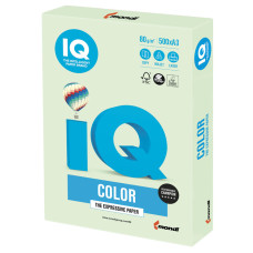Бумага цветная для принтера IQ Color А3, 80 г/м2, 500 листов, светло-зеленая, GN27