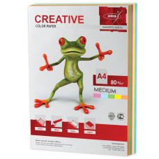 Бумага цветная Creative Color А4 80 г/м2 250 листов 5 цветов БОpr-250r/110512 (2)