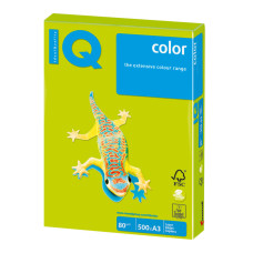 Бумага цветная для принтера IQ Сolor А3, 80 г/м2, 500 листов, зеленая, NEOGN