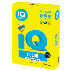 Бумага цветная для принтера IQ Сolor А3, 80 г/м2, 500 листов, желтая, NEOGB