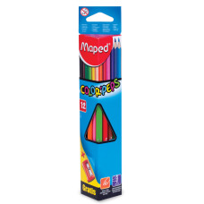 Карандаши цветные трехгранные Maped Color'Peps 12 цветов с точилкой 183213 (4)
