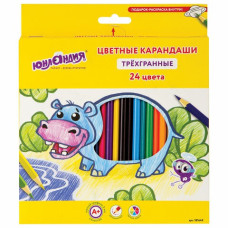 Карандаши цветные трехгранные супермягкие Экзотика 24 цвета 181649 (3)