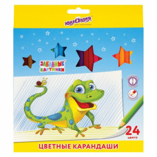 Карандаши цветные мягкие Забавные Картинки 24 цвета 181645 (3)