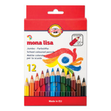Карандаши цветные утолщенные KOH-I-NOOR Mona Lisa 12 цветов 5,6 мм 3372012007KS
