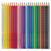 Карандаши цветные трехгранные Faber-Castell 24 цвета с точилкой 120524